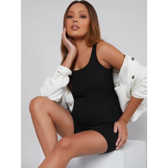 BASICS Maternity High Waist Tank Jumpsuit - Picture 5 of 6